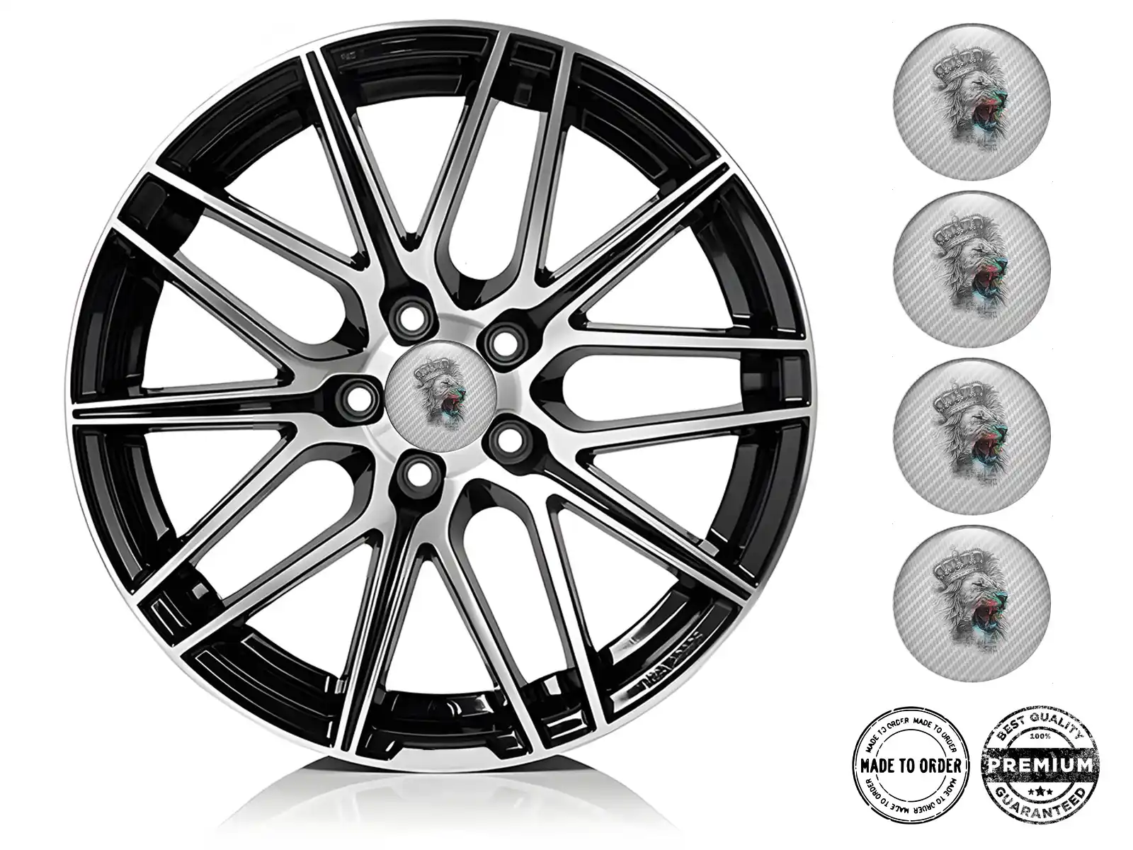 Wheel badges High-Quality Finish Sleek Dome for Cars